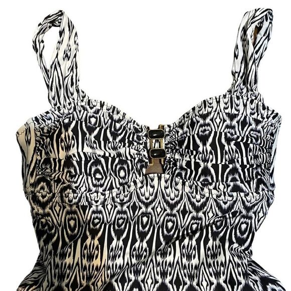 Anne Cole Black and White Swimsuit Full Coverage Size 6 - Picture 4 of 7